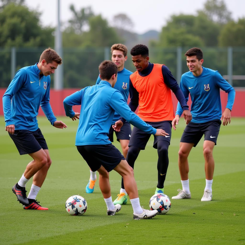 Barcelona's La Masia Youth Academy Training Session