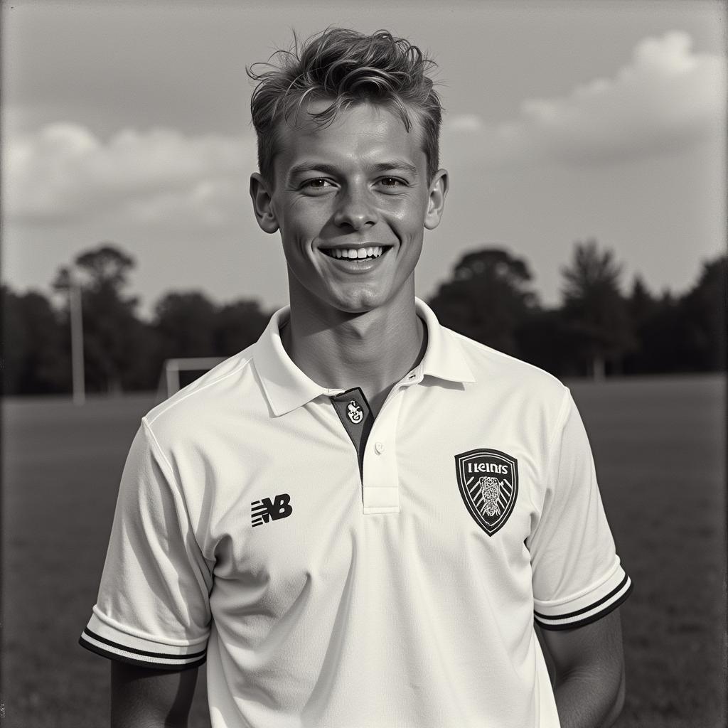 Erling Haaland in a Leeds United jersey