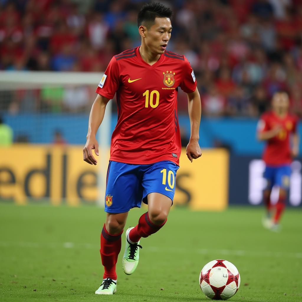 Legendary Vietnamese player wearing number 10