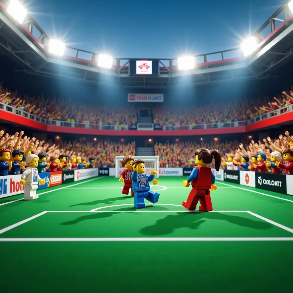 LEGO Football Stadium with Haaland Minifigure