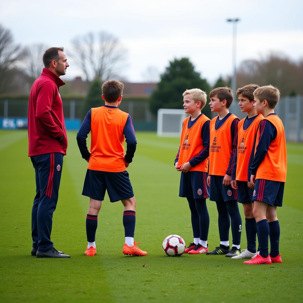 Lenny Daniel during his time at a prestigious football academy.