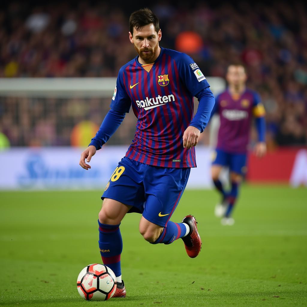 Lionel Messi leading Barcelona's attack in the 2020 season