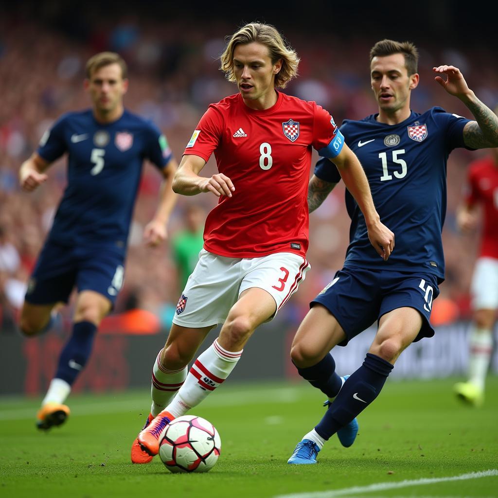 Luka Modrić controlling the midfield