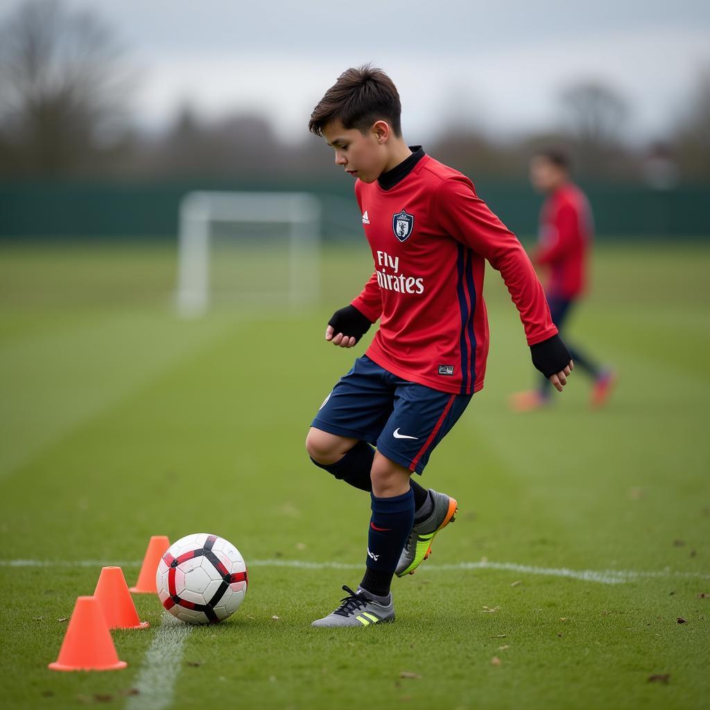 Young "lula" player honing his skills during intense training session