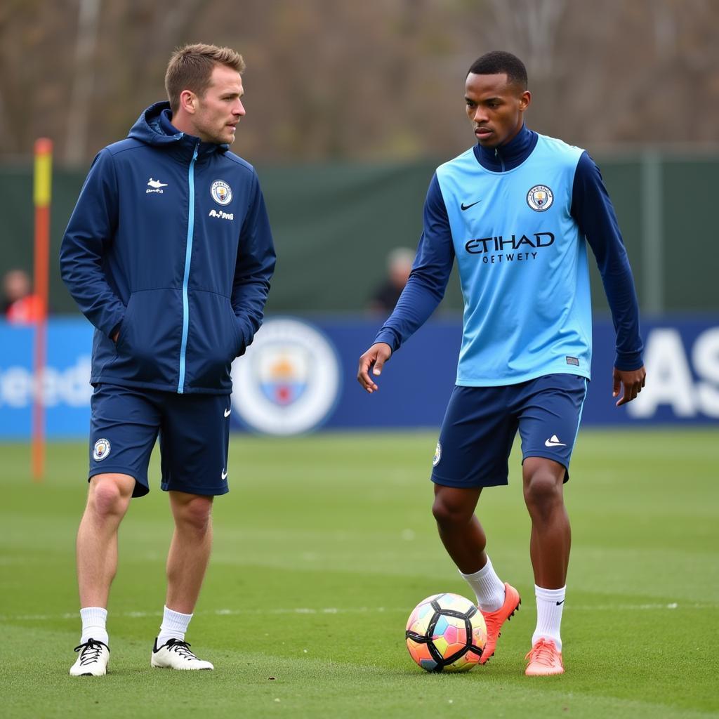 Mainoo and Haaland in Training