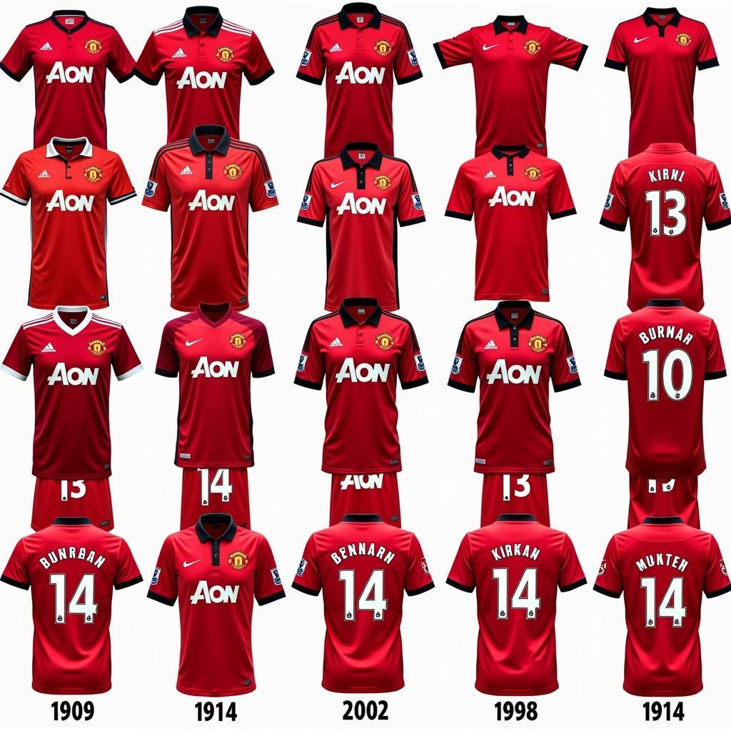 Manchester United 14 Jersey Evolution Through the Years