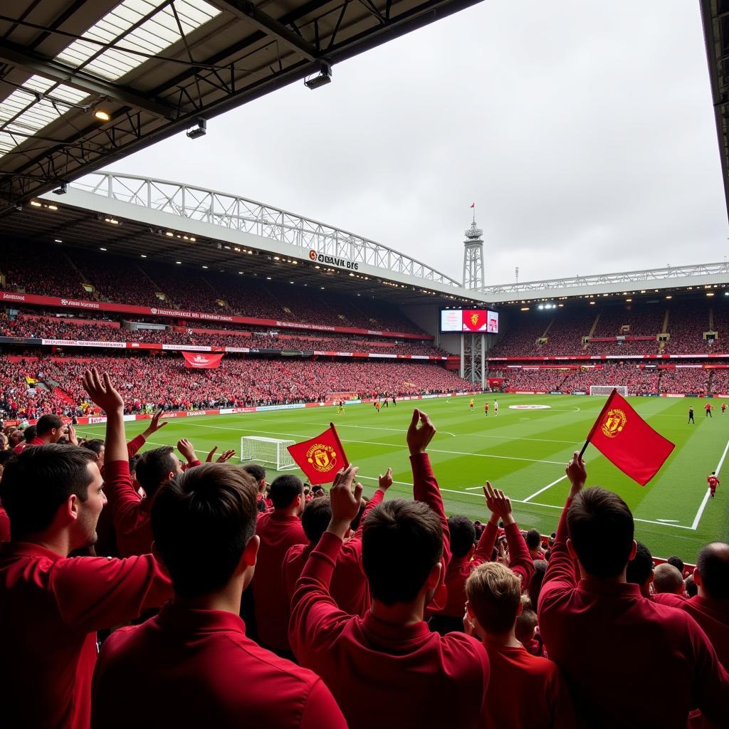 A Sea of Red: Manchester United Fans at Old Trafford