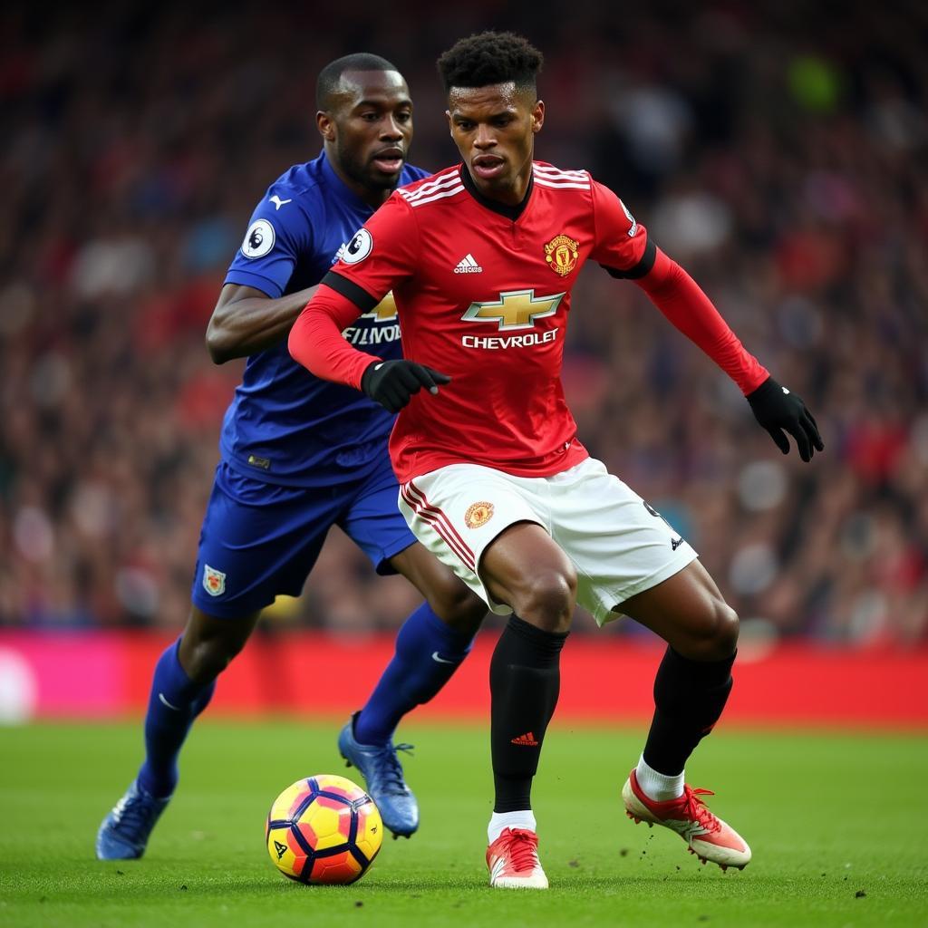 Marcus Rashford in action for Manchester United