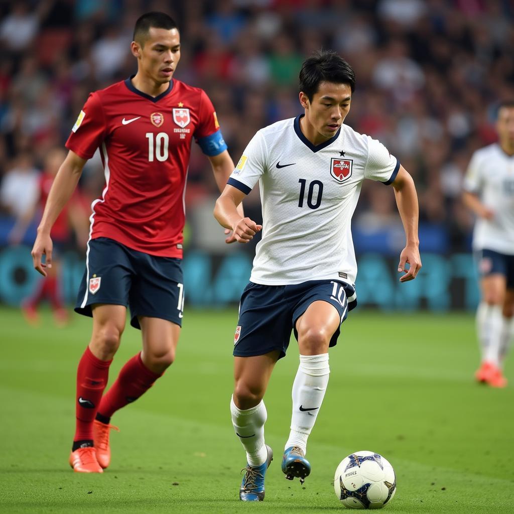 Maya Yoshida playing for the Japanese national team