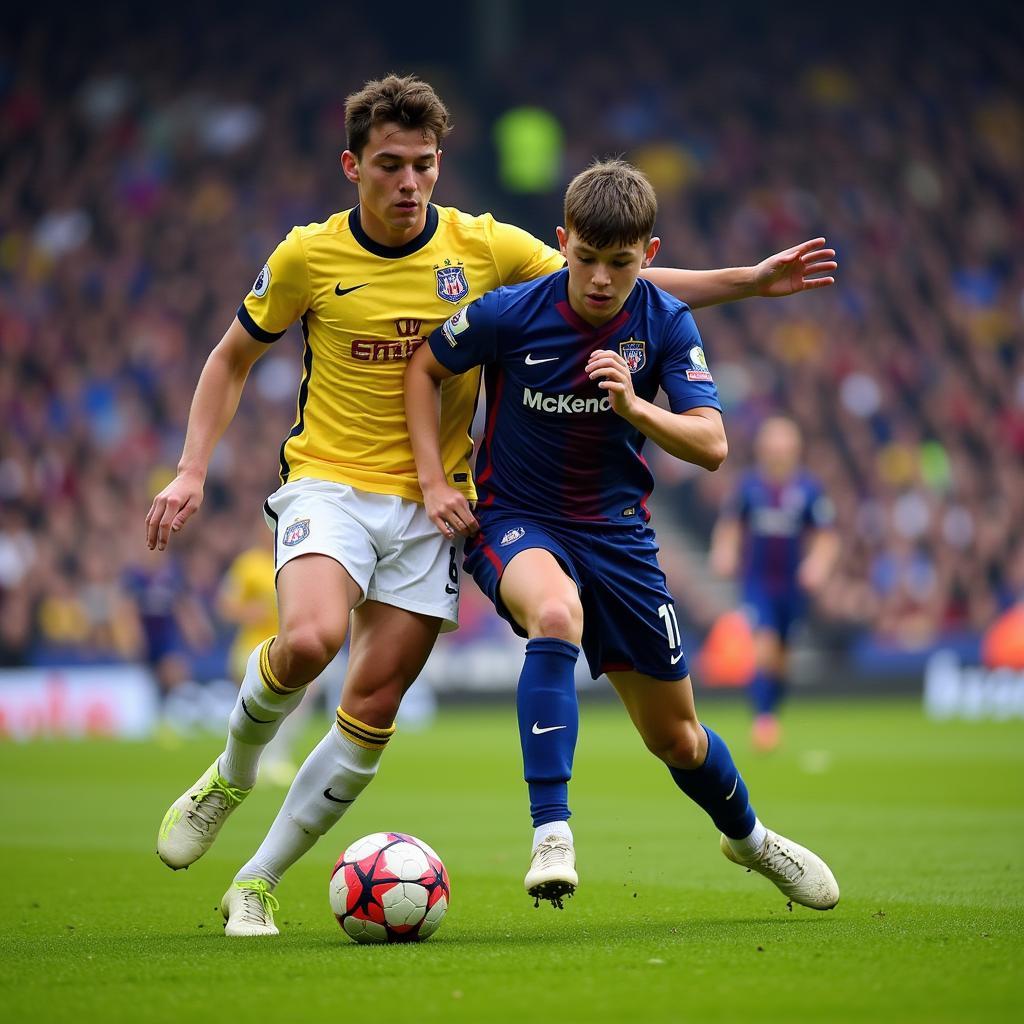 McKenzie defender demonstrating his defensive skills with a perfectly timed tackle