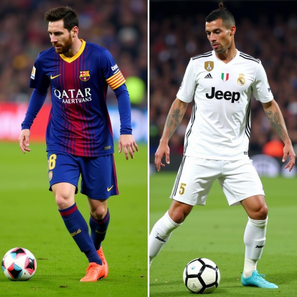 Lionel Messi and Cristiano Ronaldo in 2020