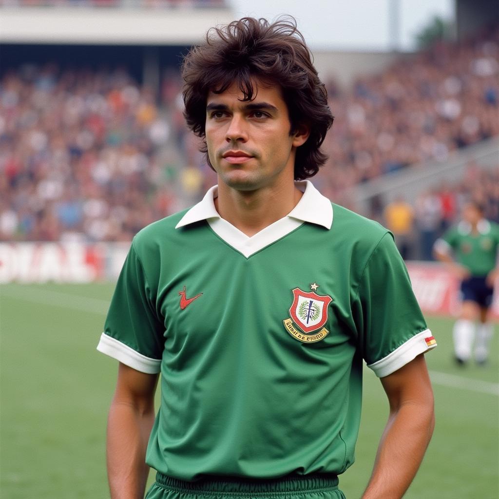 Michel Platini playing for Saint-Étienne