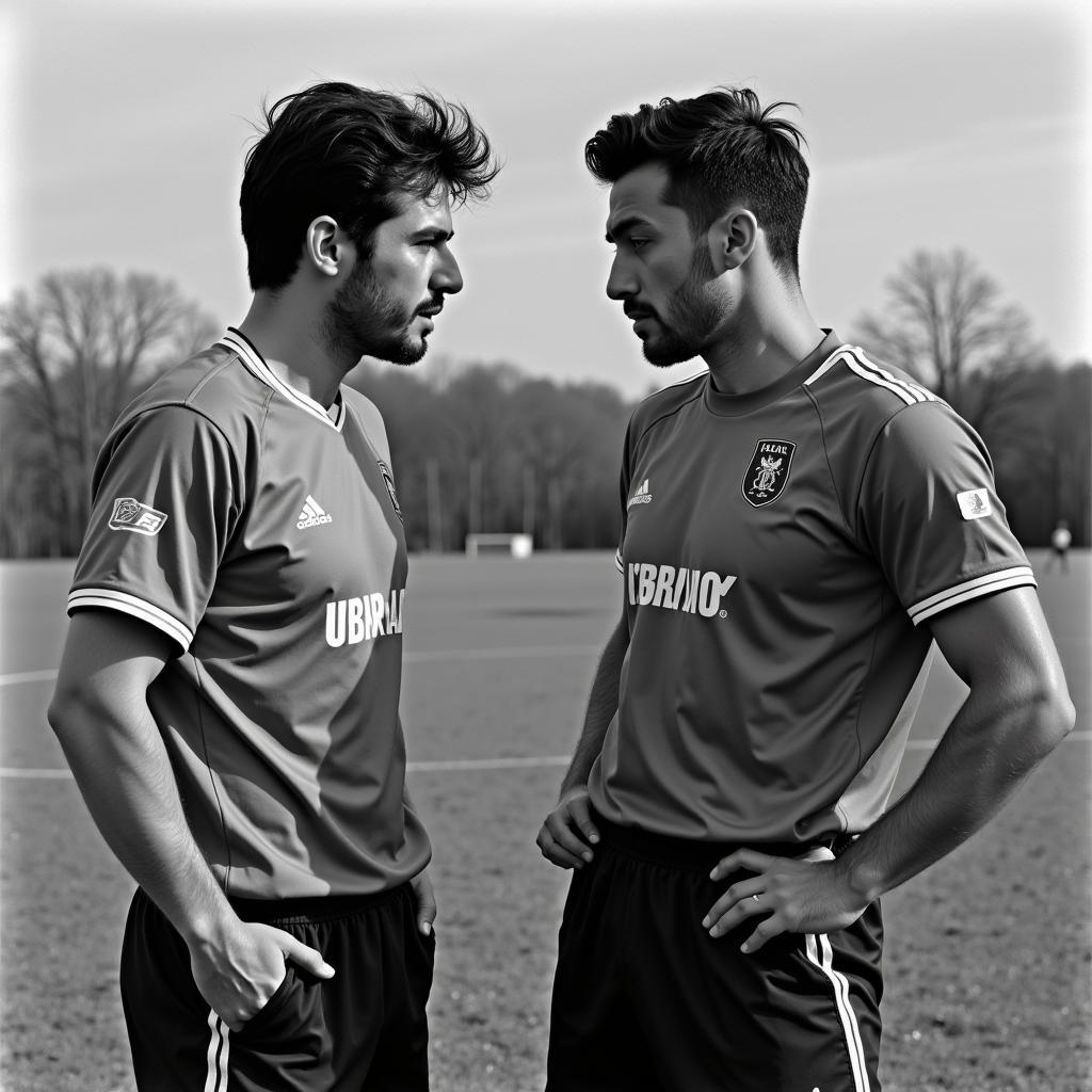 Mihajlovic and Stankovic during a training session at Lazio