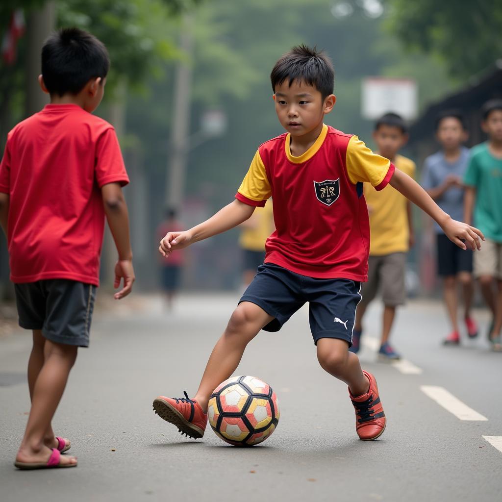 Minh Trong's Early Football Career in Hanoi