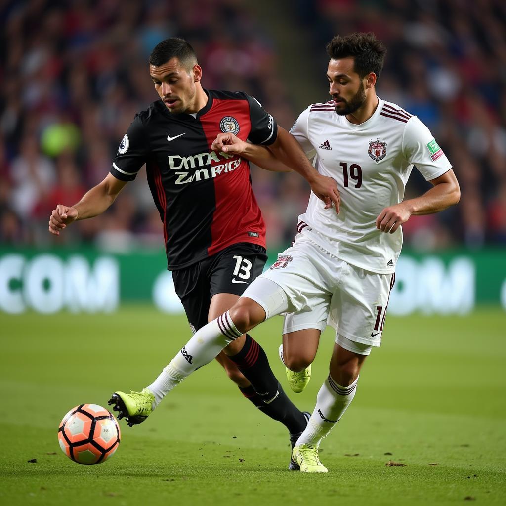 Mohamed Hassan dribbling past an opponent