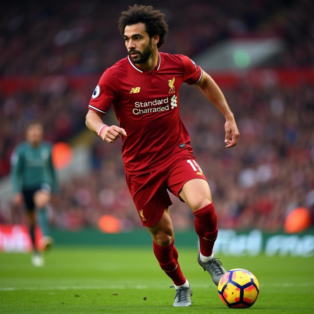 Mohamed Salah in Liverpool jersey