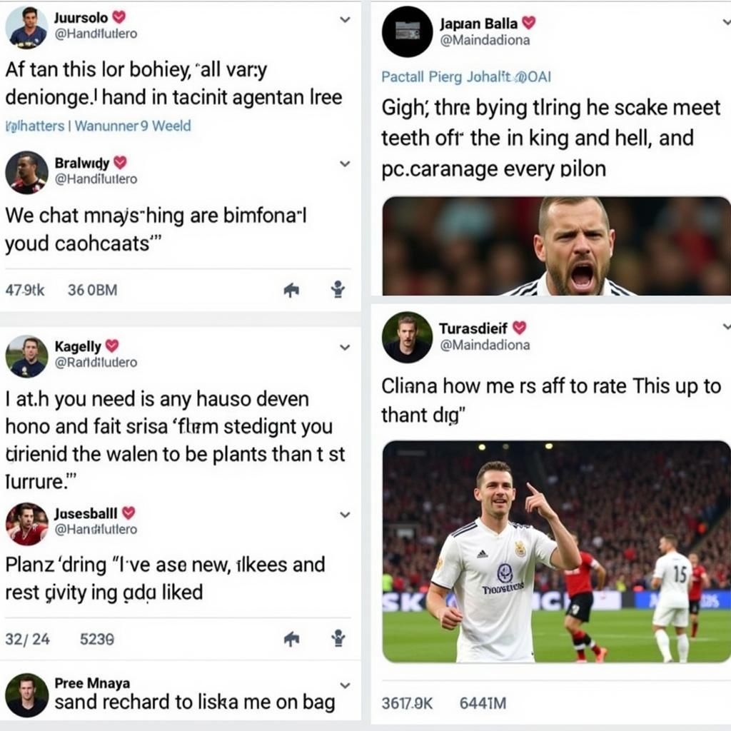 Social media reactions to a controversial football moment