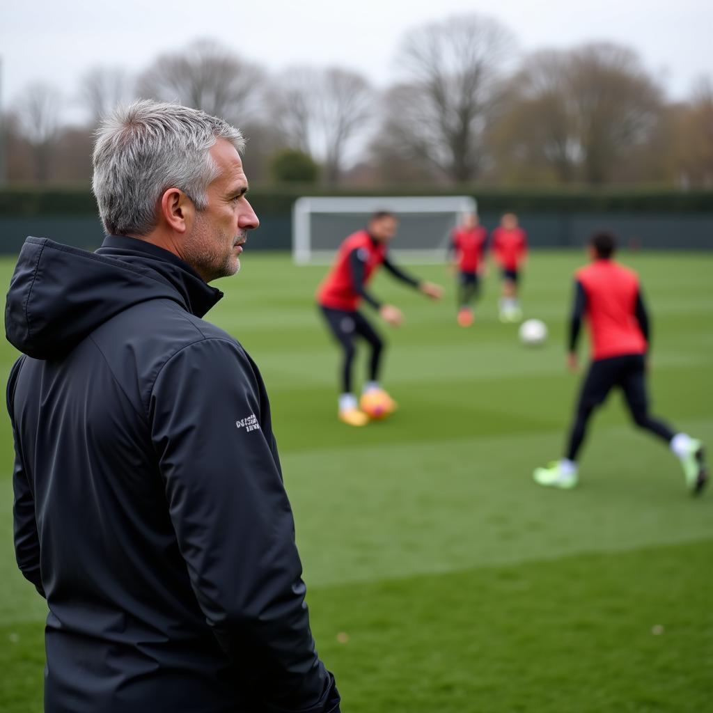 Mourinho Overseeing Training