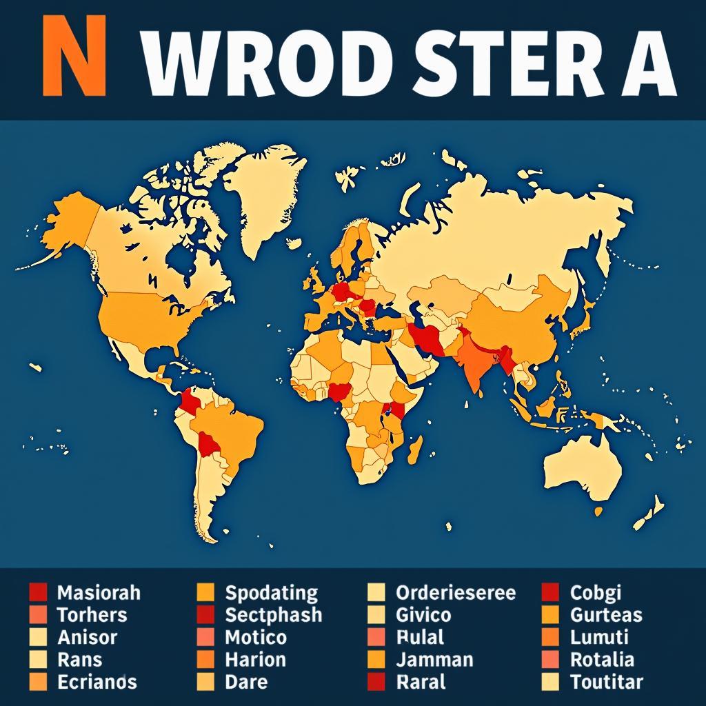 Global Distribution of Football Players with "N" in their Names