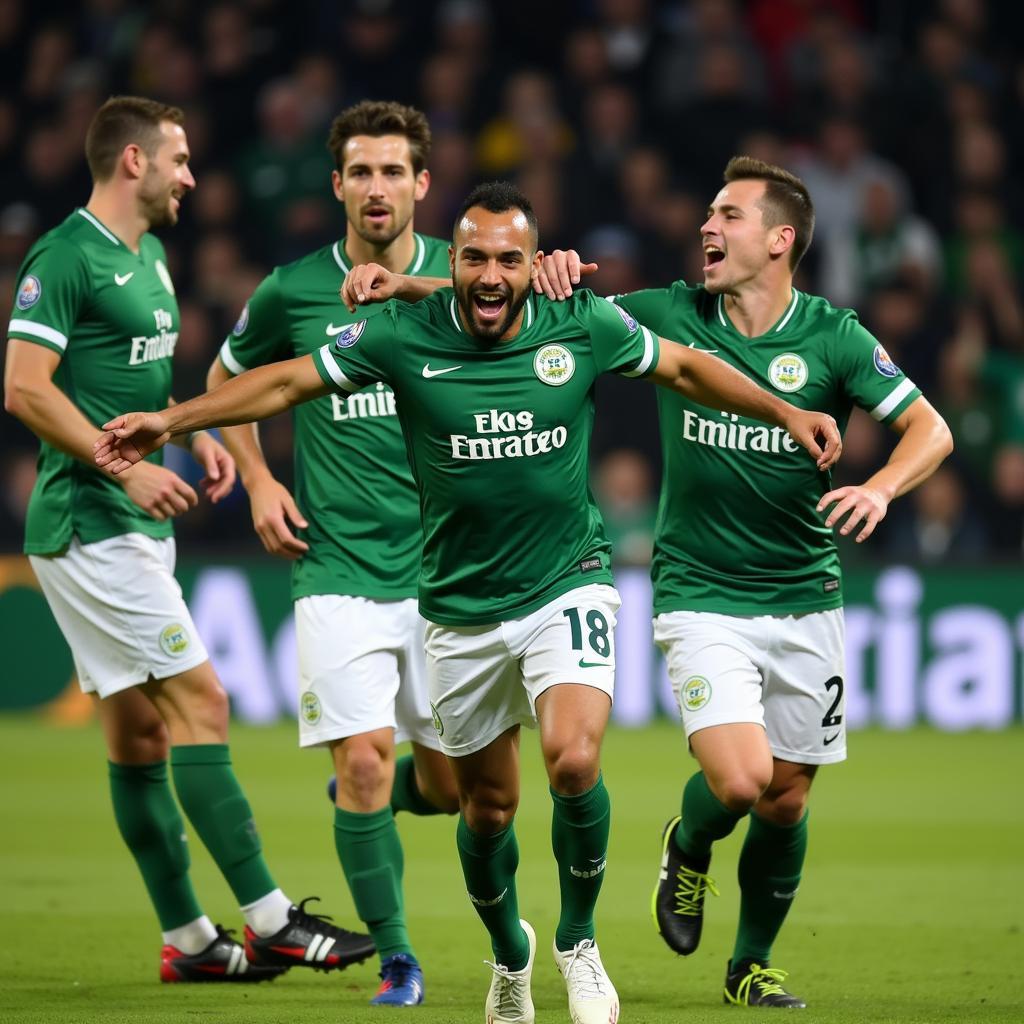 Nabil Fekir celebrates a goal for Real Betis