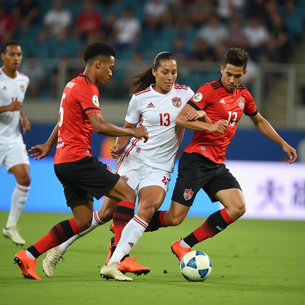 Nam Dinh FC Defenders in Action