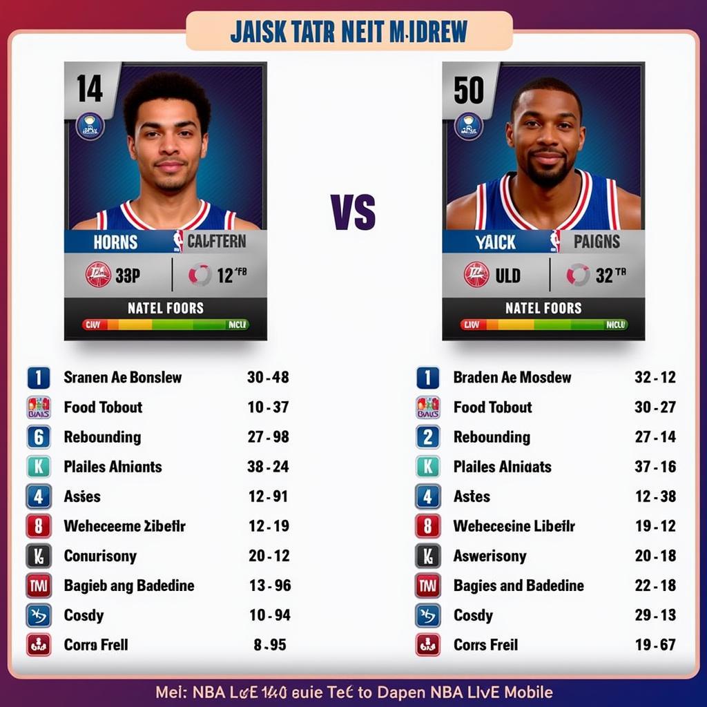 NBA Live Mobile Player Stats Comparison