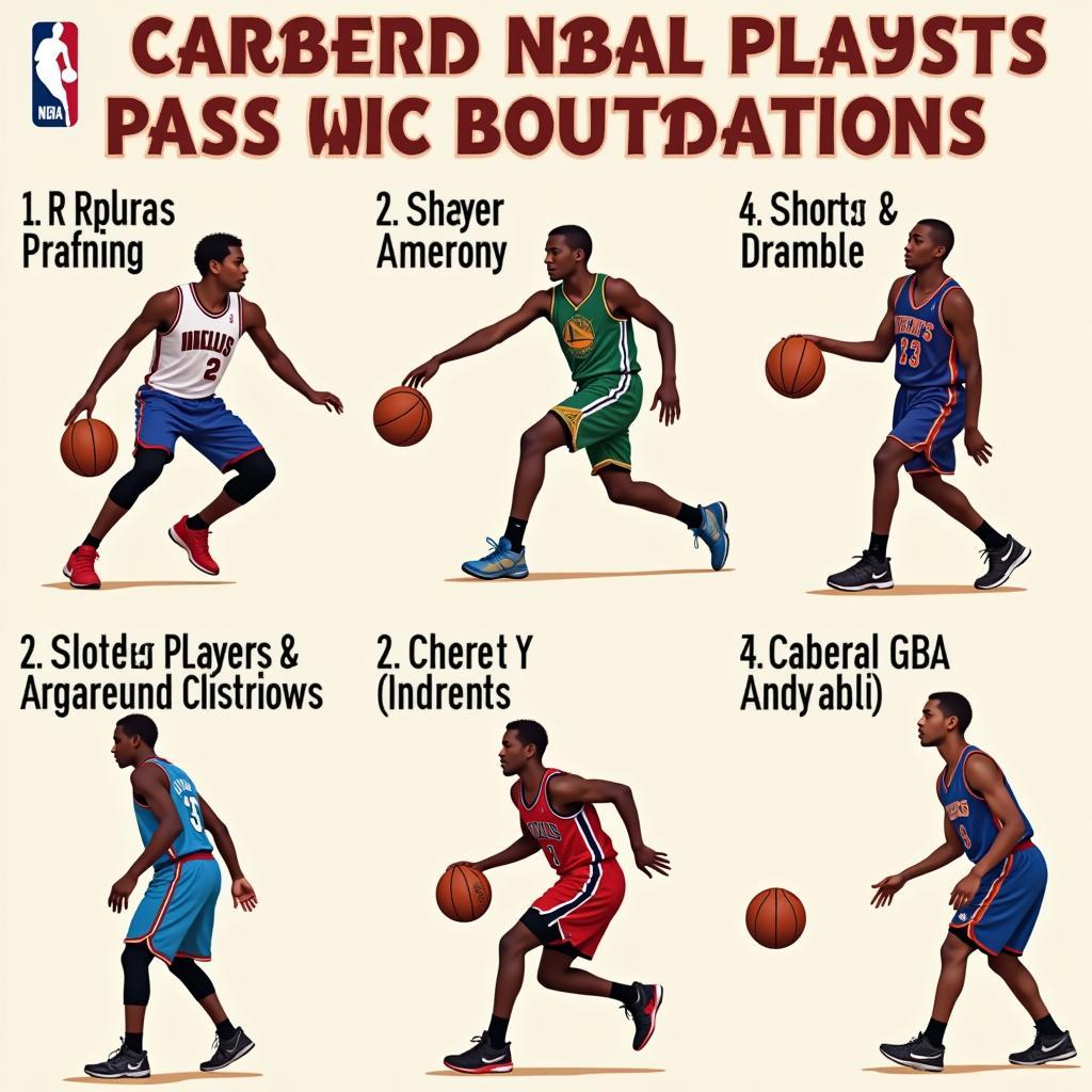 NBA Players Dribbling and Passing 