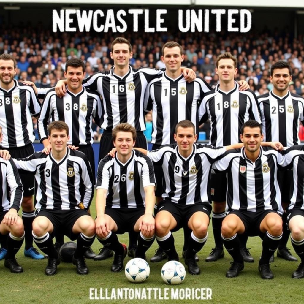 The Newcastle United squad during the 2012-2013 season.