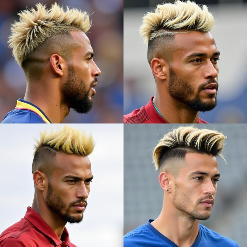 Neymar With Colored Hair in 2016