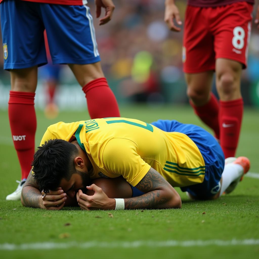 Neymar Injury World Cup 2014