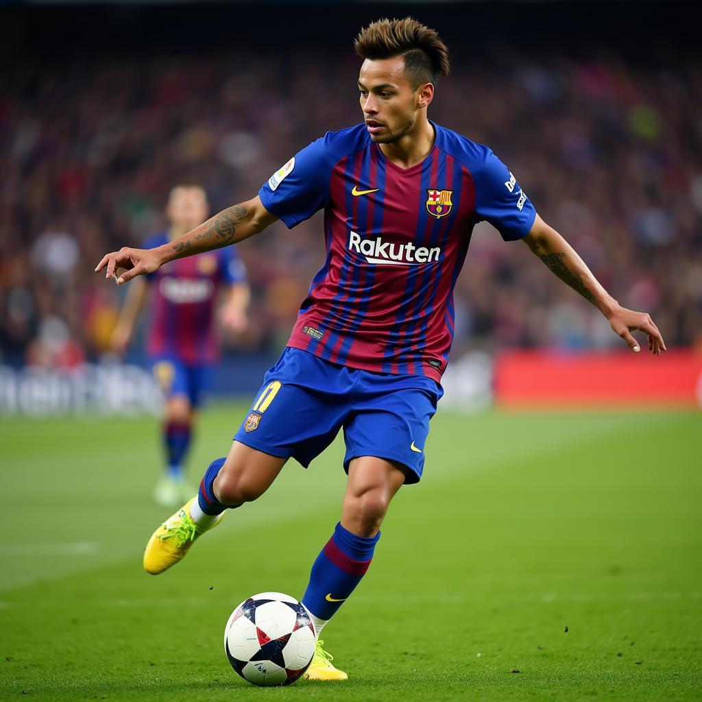 Neymar Jr. in action for Barcelona in 2014