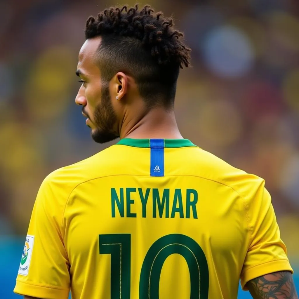 Neymar Jr. wearing the Brazil number 10 jersey