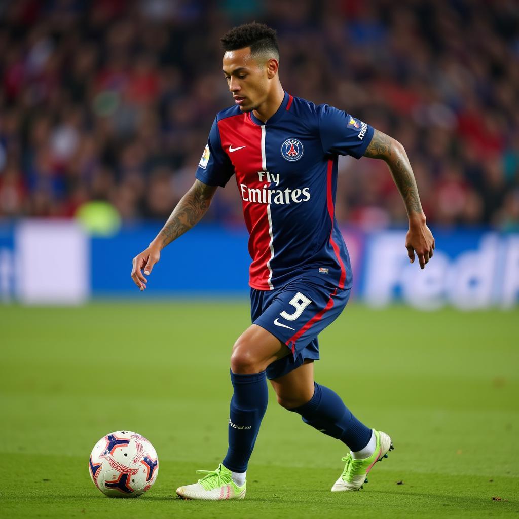 Neymar Jr. in action for Paris Saint-Germain