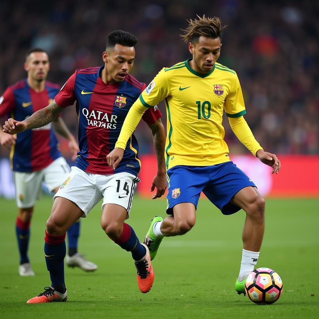 Neymar Jr. showcasing his skills and goals