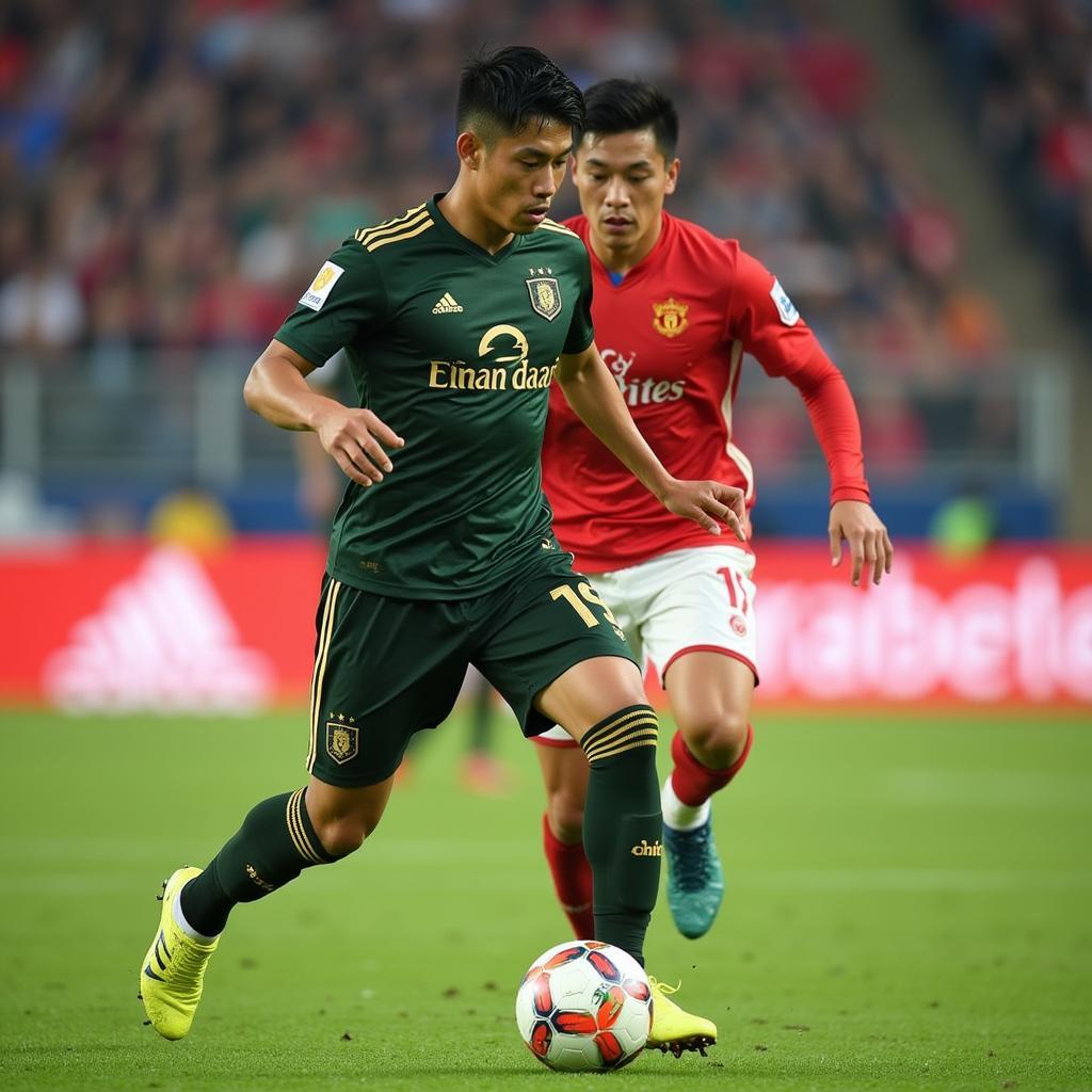 Nguyen Cong Phuong in action on the pitch