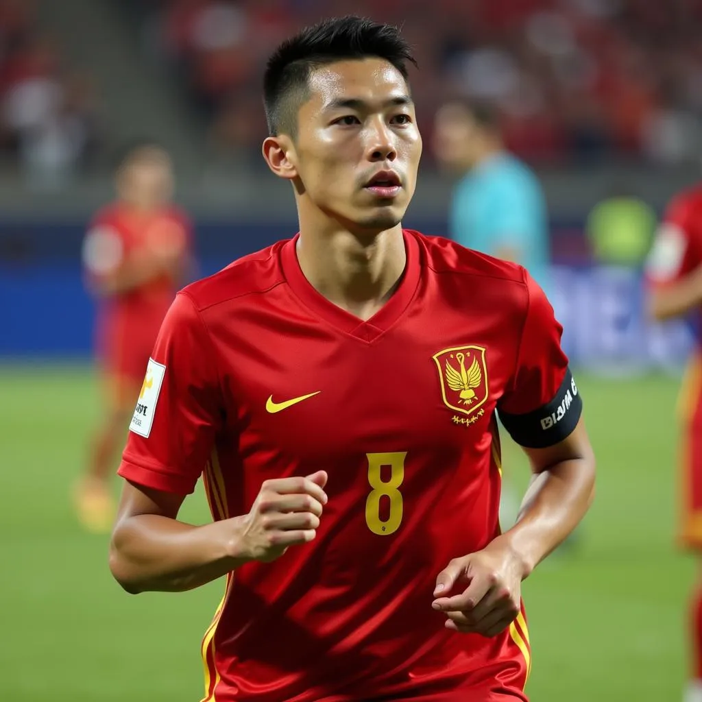 Nguyen Hoang Viet Anh in Vietnam national team jersey