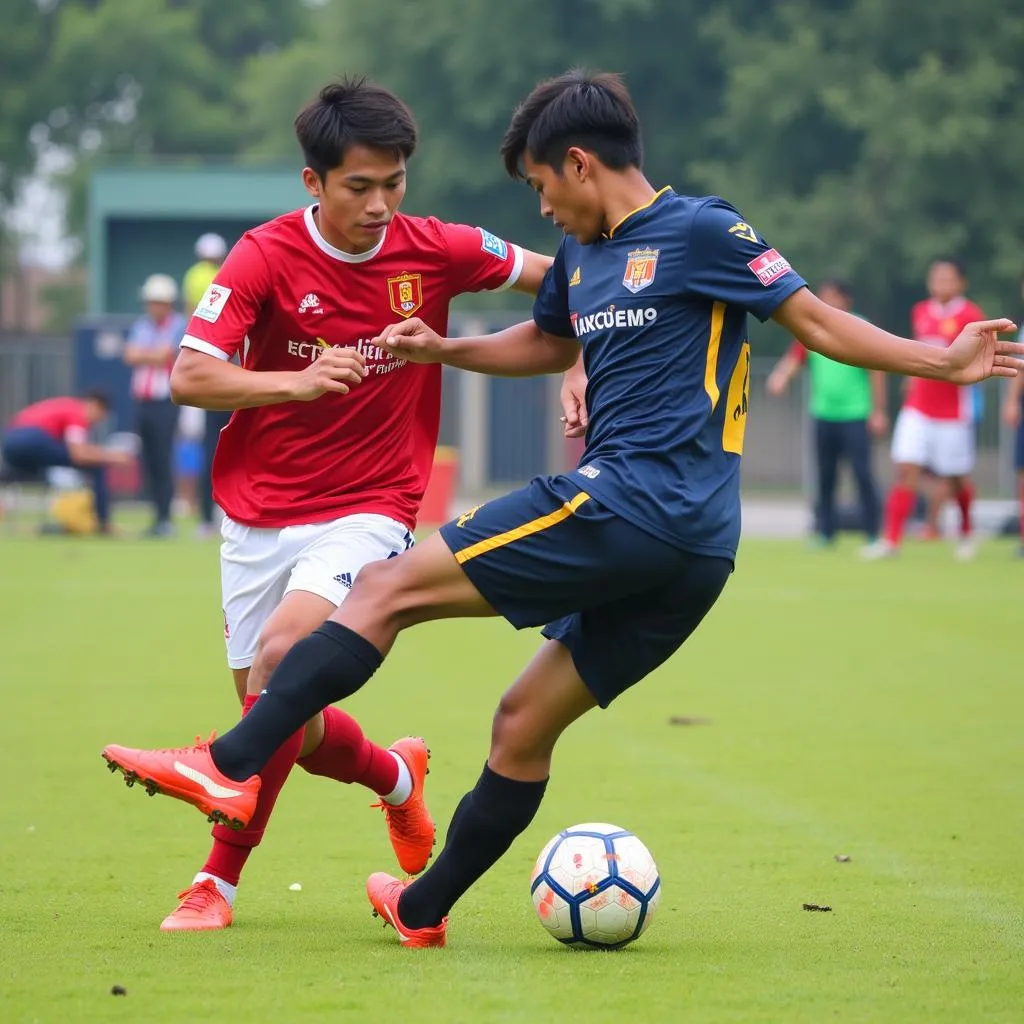 Nguyen Huy Hung competing in a local tournament