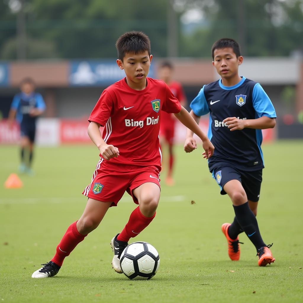 Nguyen Minh Minh in action for Binh Dinh FC