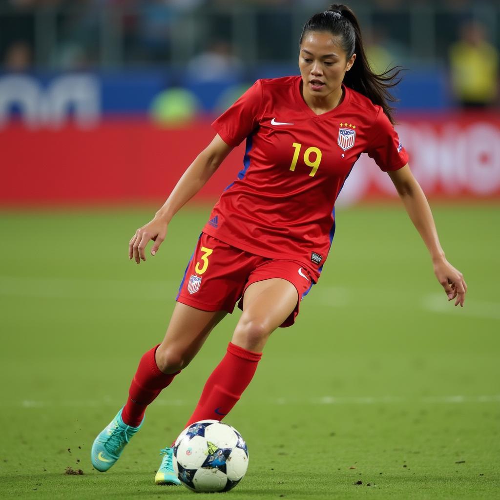 Nguyen Thi Hoa Dominating the Midfield