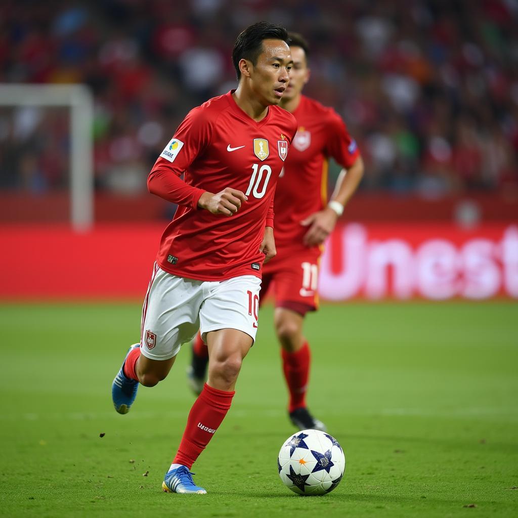 Nguyen Van A displaying exceptional midfield control