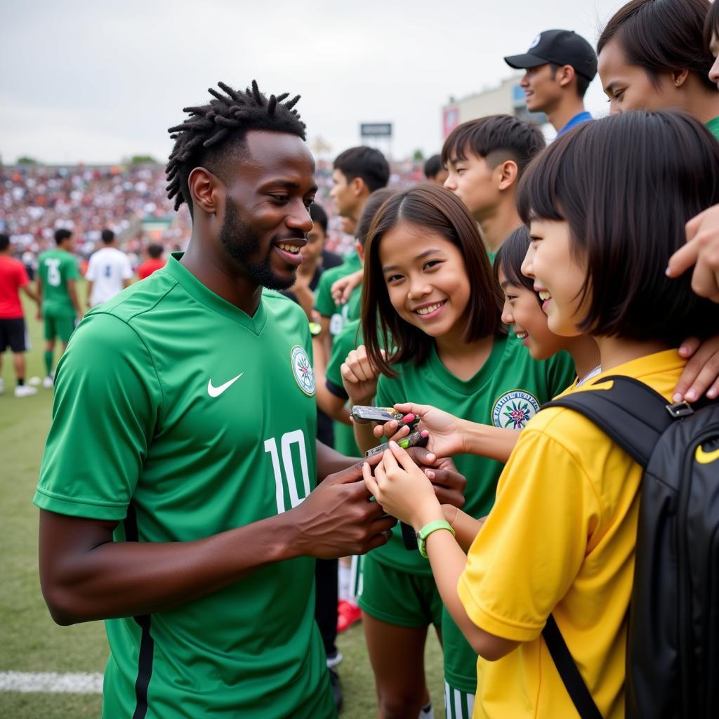 Cultural Exchange: Nigerian Player Connects with Vietnamese Fans