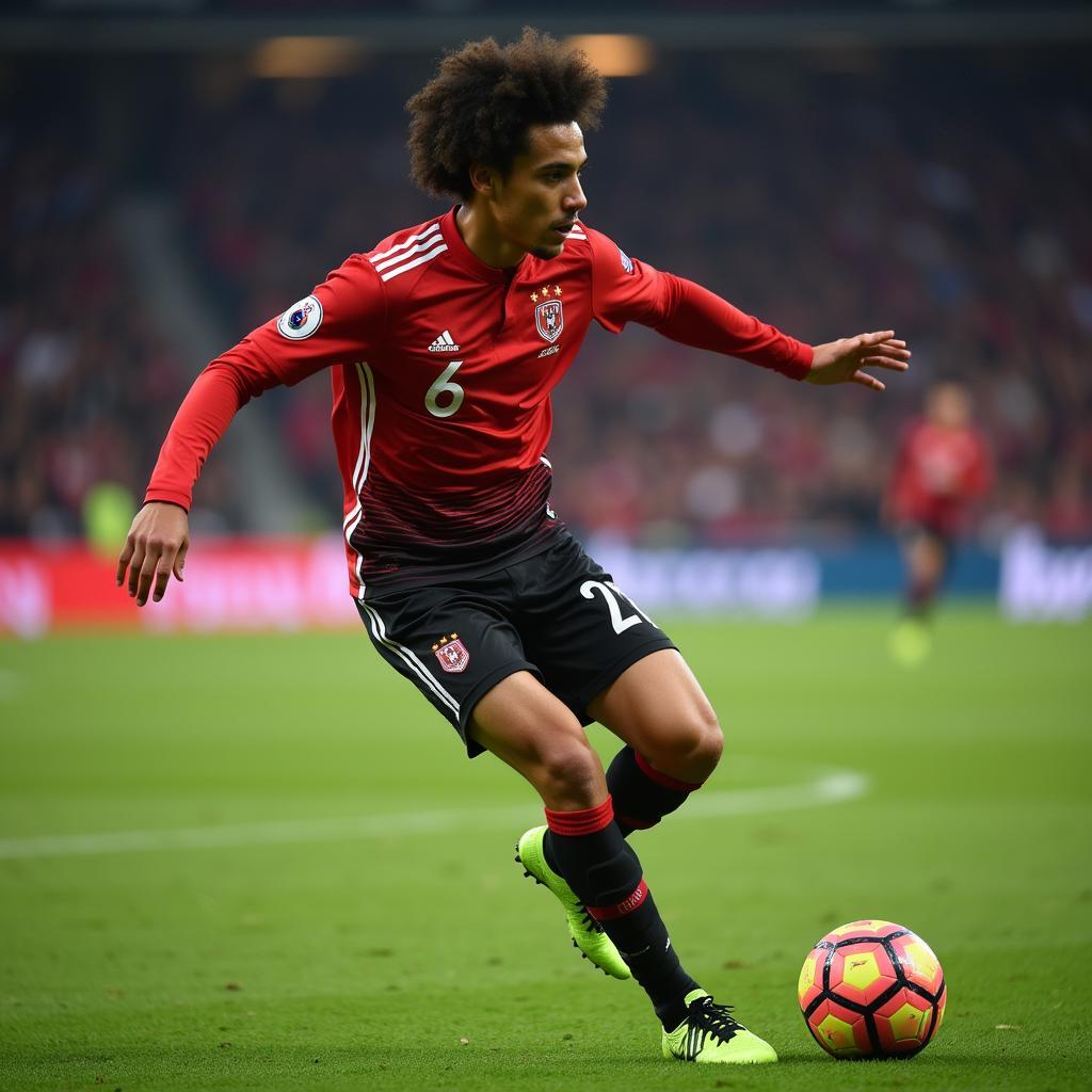 Omar Abdulrahman skillfully controlling the ball