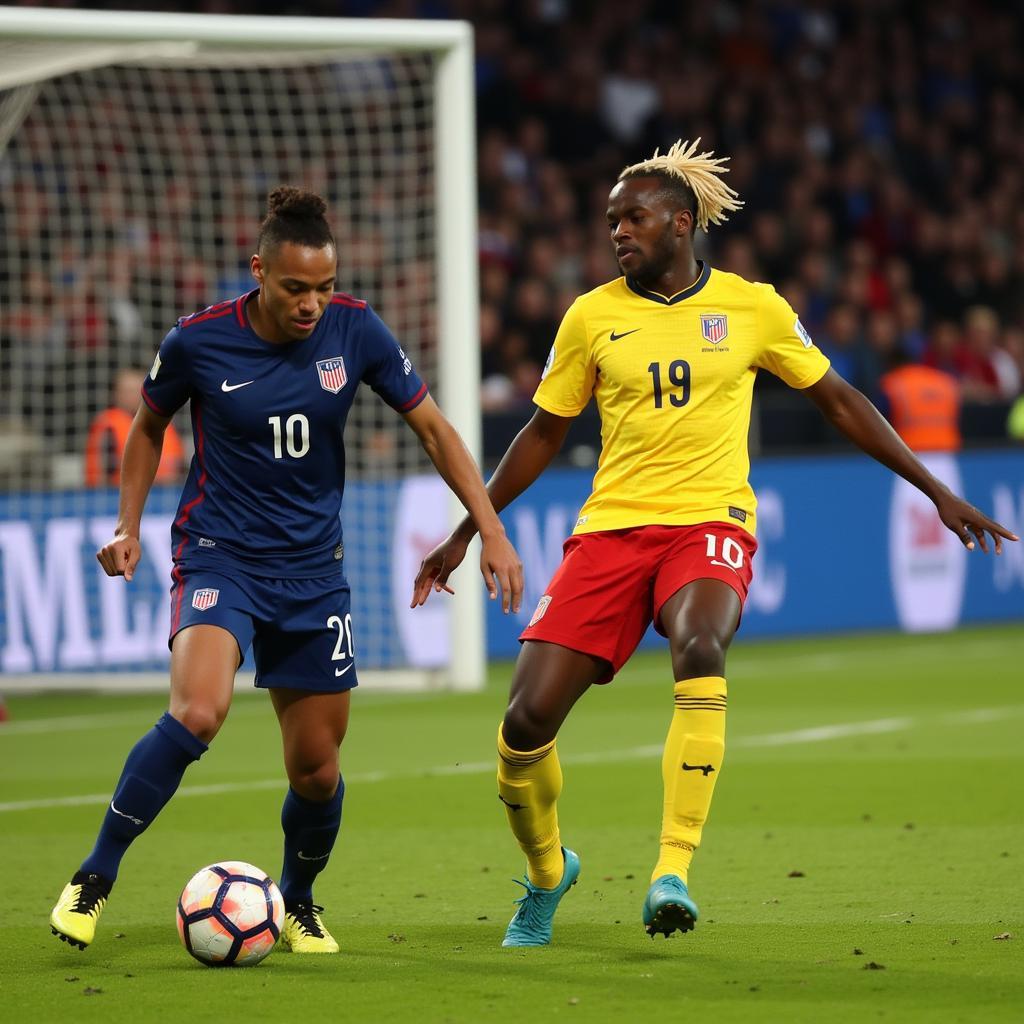 Onana and Haaland face off during a penalty kick