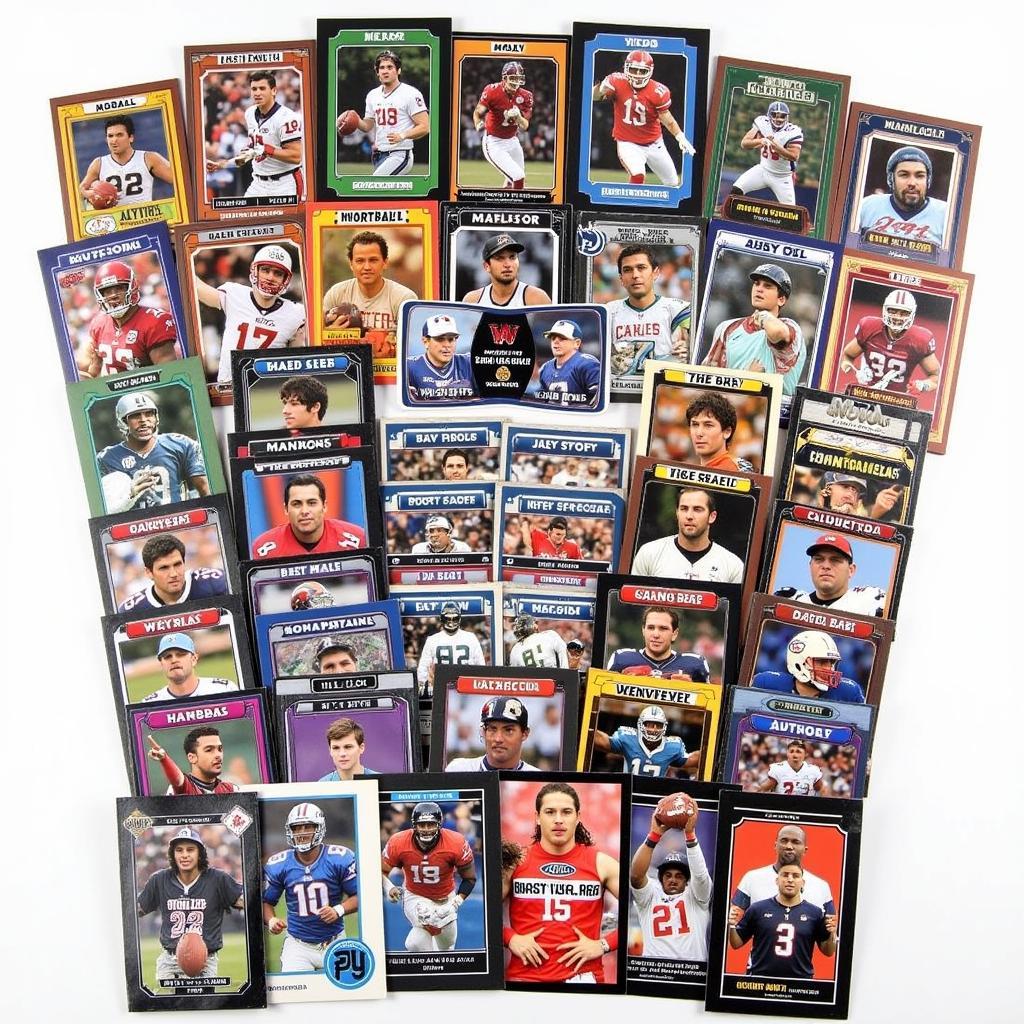 A collection of Panini football cards from 2011.