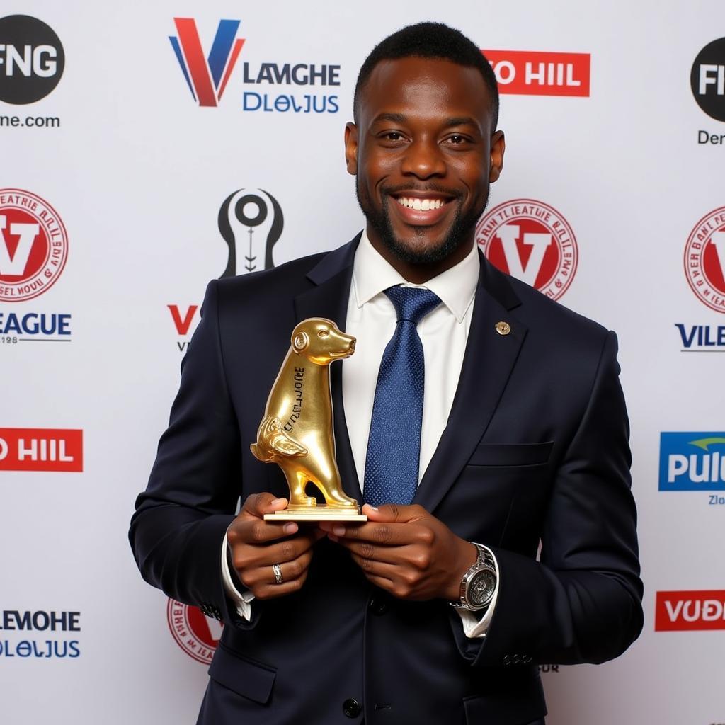 Pape Omar Faye receiving the V.League 2019 Golden Boot