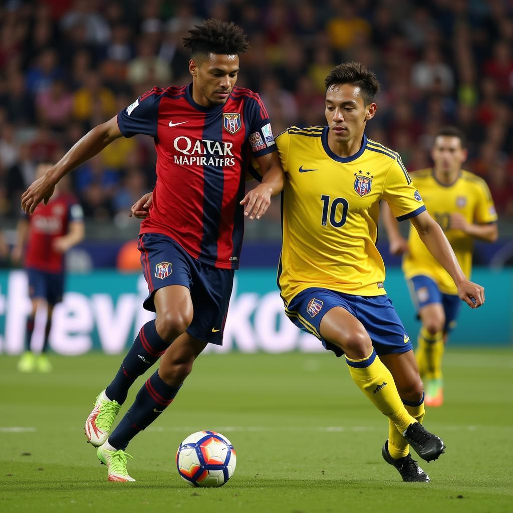 Paulinho Paulista showcasing his dribbling skills.