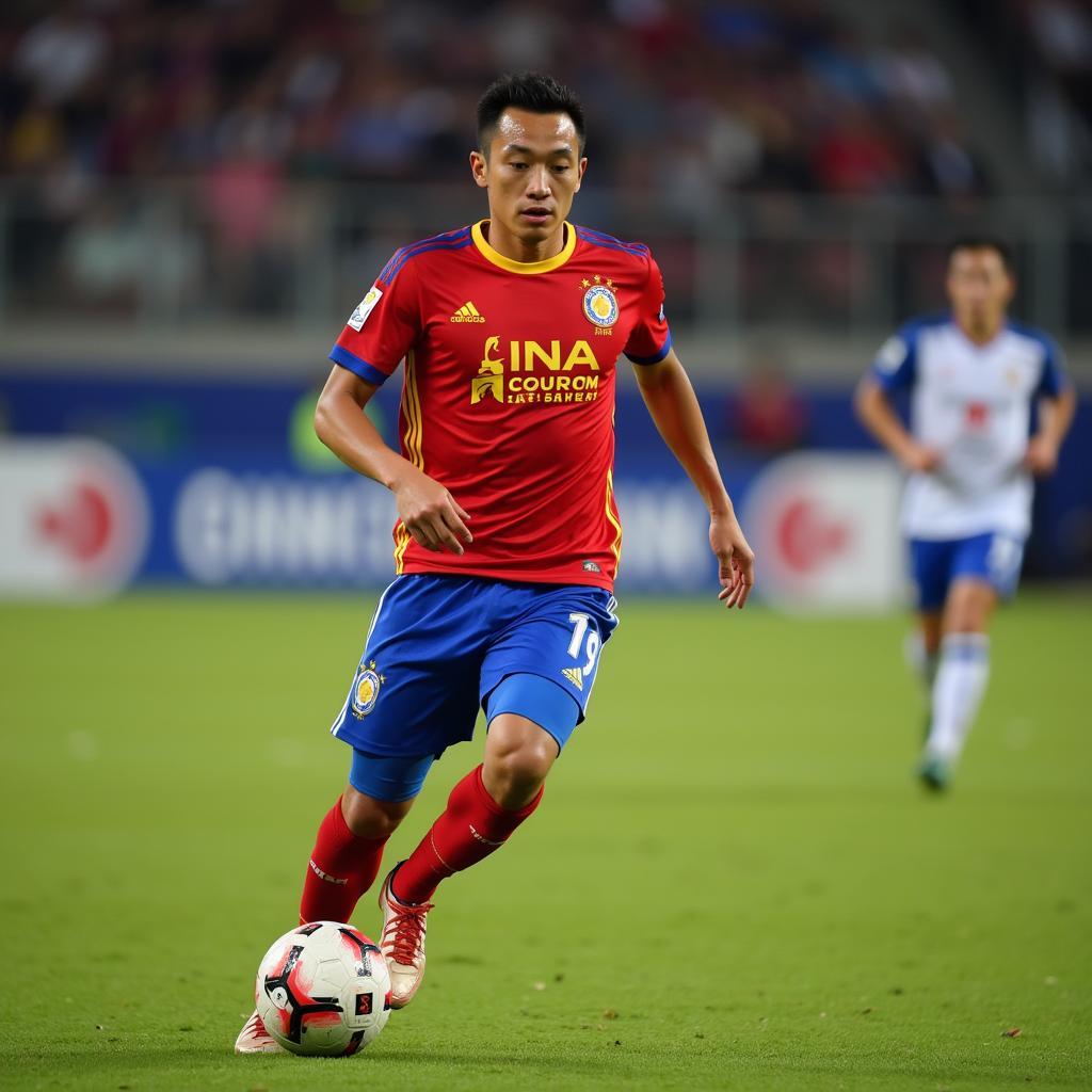 Phan Van Duc in action for SLNA FC