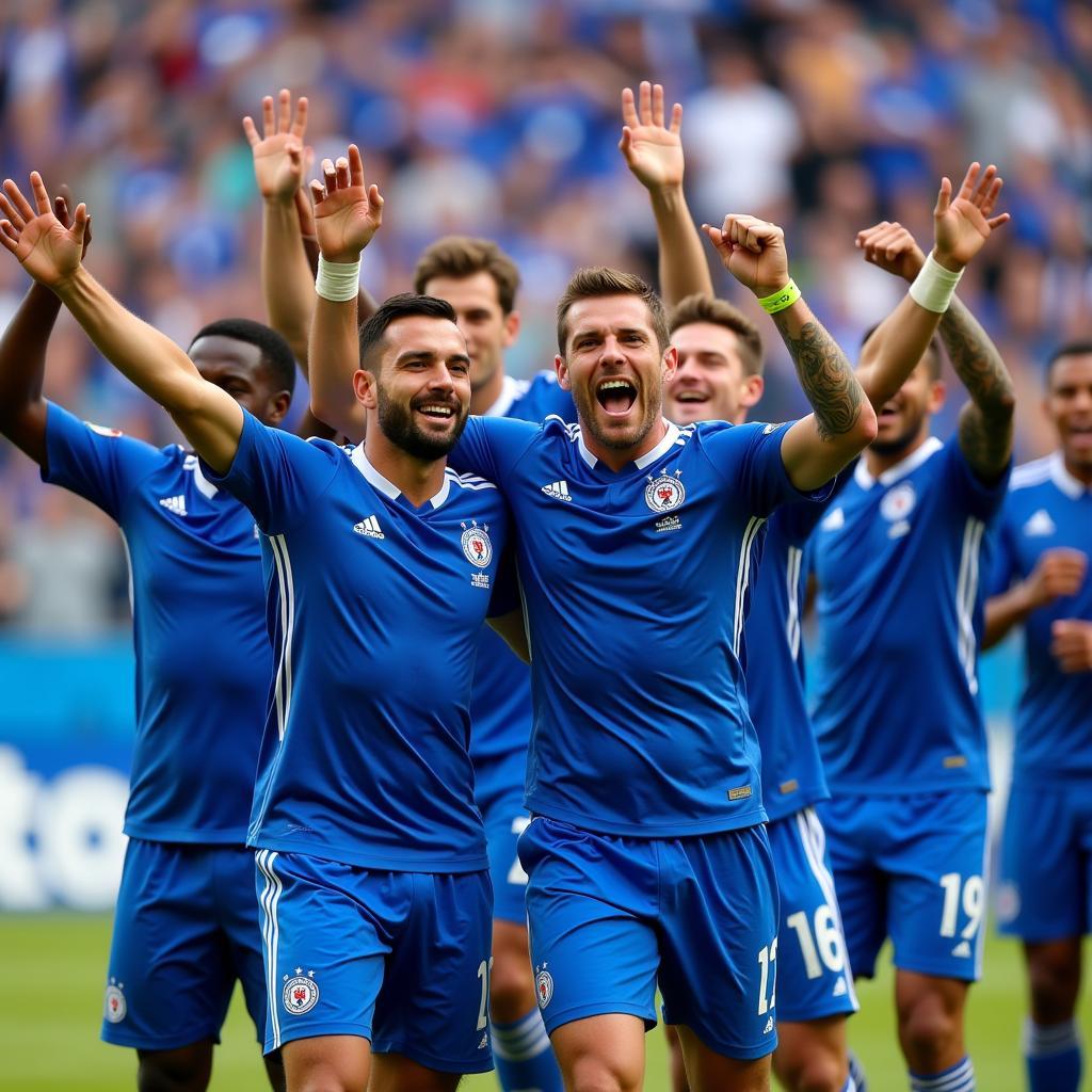 Team Celebrating a Goal