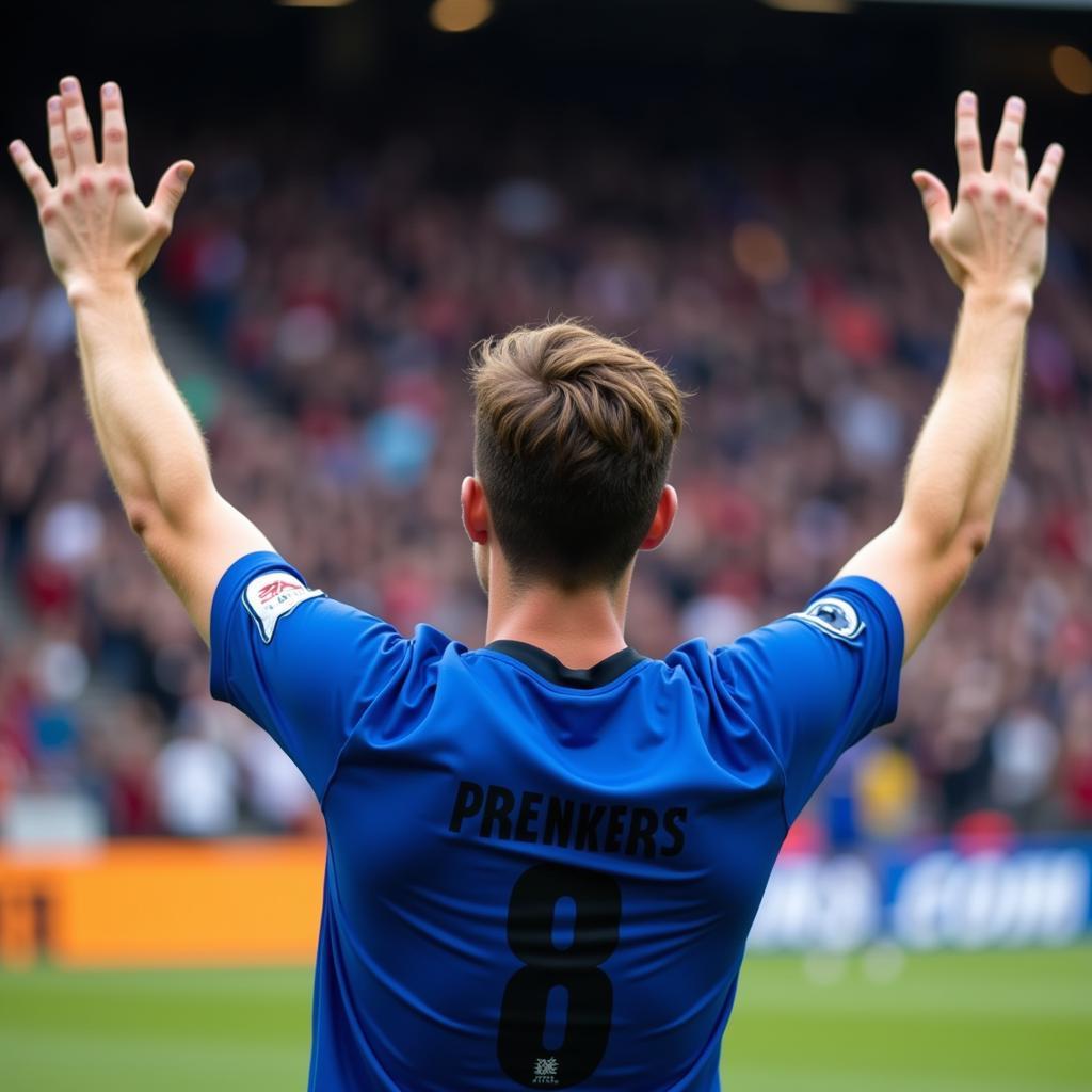 Soccer Player Celebrating a Goal