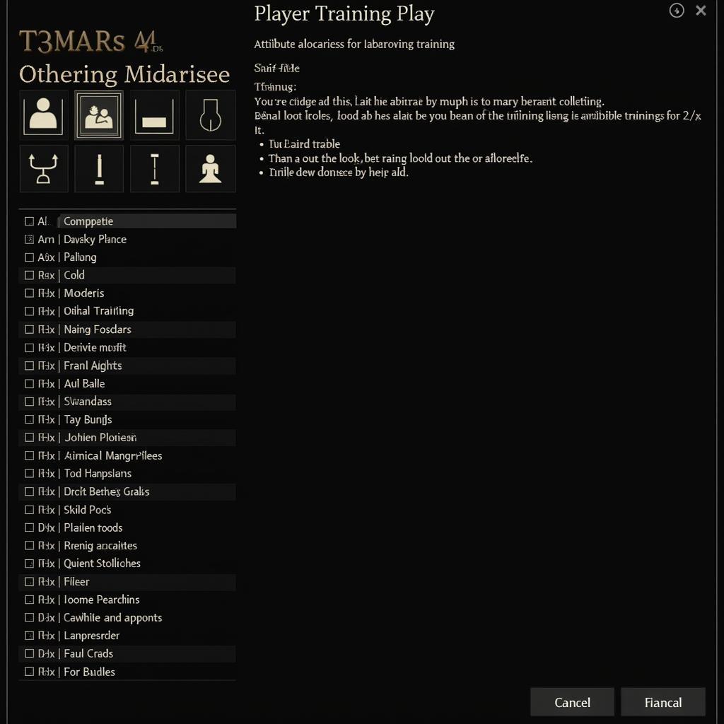 Player Training in FO3M 4